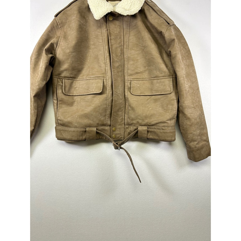 Universal Thread Bomber Jacket Womens Medium Brow… - image 5